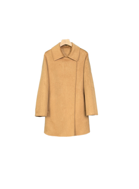 正肩一粒扣中长款娃娃领小个子保暖显瘦气质新款羊绒通勤大衣2569