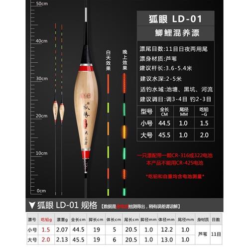 电子票夜光漂高灵敏芦苇电子漂鱼漂日夜两用水无影超亮一体无缝