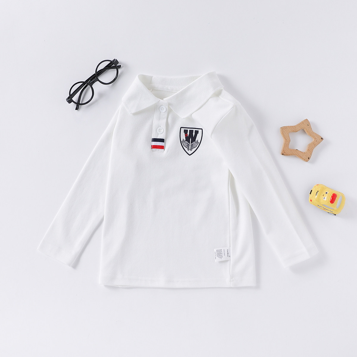【学院风POLO衫】童装男童春季帅气休闲上衣儿童舒适打底衫潮