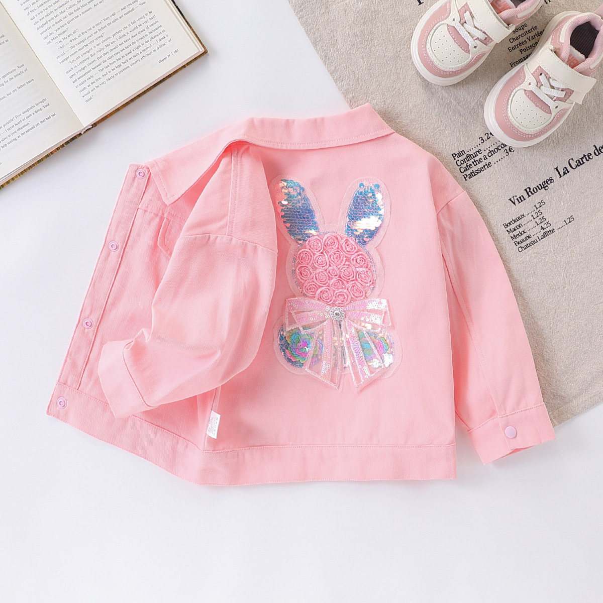 【后背大兔子】童装女童春季时尚纯棉夹克衫儿童百搭休闲外套外穿,童装/婴儿装/亲子装,普通外套,淘宝优惠券,粉丝福利购,淘宝优惠卷