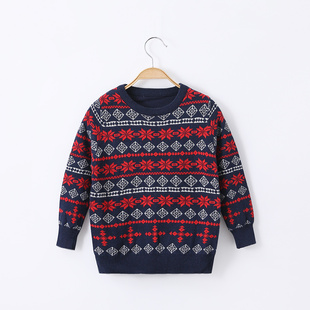 百搭针织衫 男童春季 女童休闲舒适毛衣上衣 英伦复古风套头毛衫
