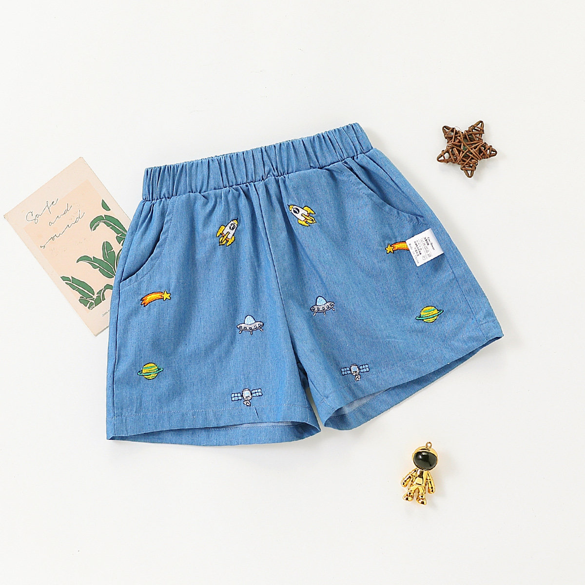 【亲肤舒适纯棉牛仔短裤】童装男宝宝夏季帅气时尚可爱短裤休闲裤