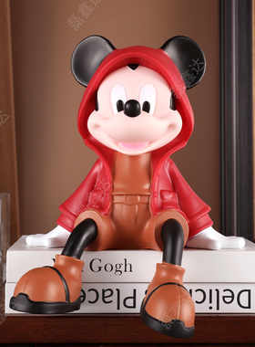 中古风复古米奇电视柜装饰摆件高级感小众客厅入户玄关餐边柜手办