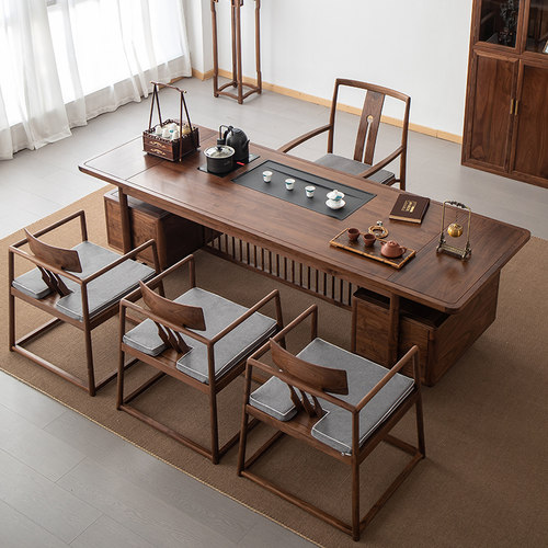 洪林坊新中式带茶盘实木