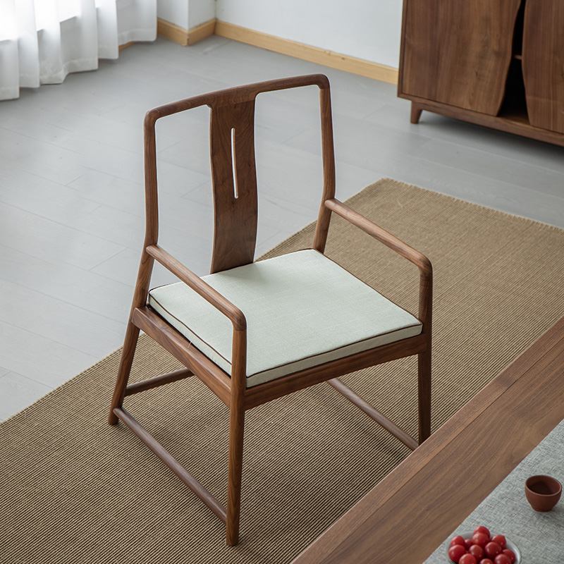 黑胡桃木官帽椅新中式