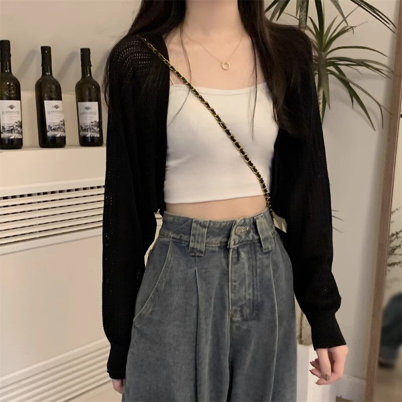 长袖女款春季弧形下摆纯欲小外套