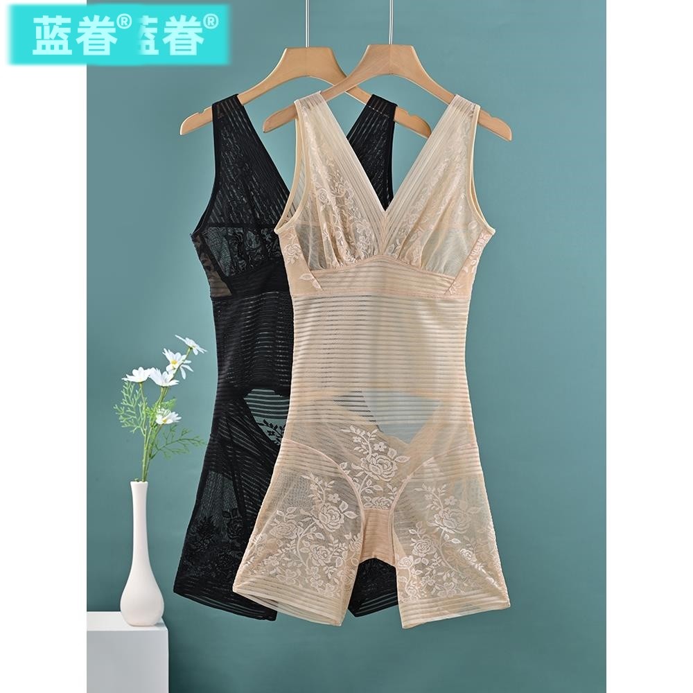 夏季超薄连体塑身衣薄款收腹束腰塑形平角无痕后脱式冰丝美体内衣