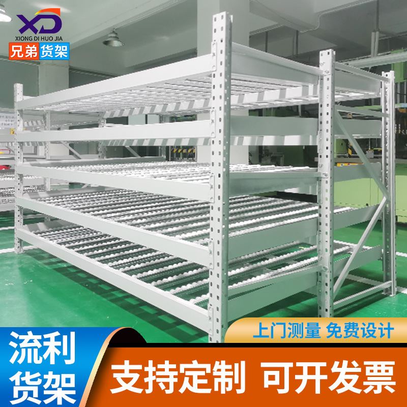 厂家直销物流分拣货架先进先出流利式仓储货架滑移式多层流利货架