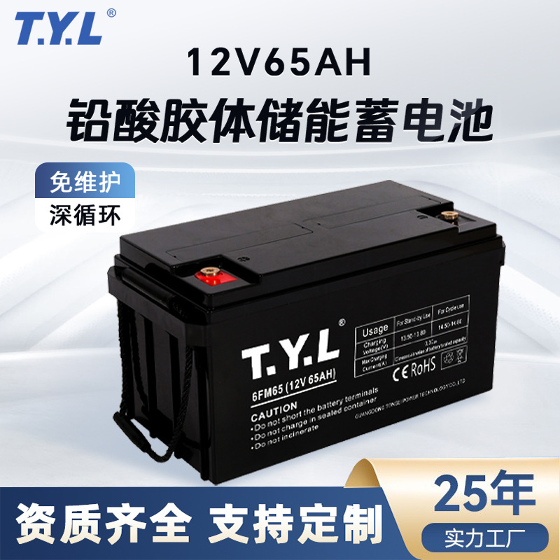 12V65Ah太阳能胶体储能蓄电池免维护电源直流屏铅酸电池 加工