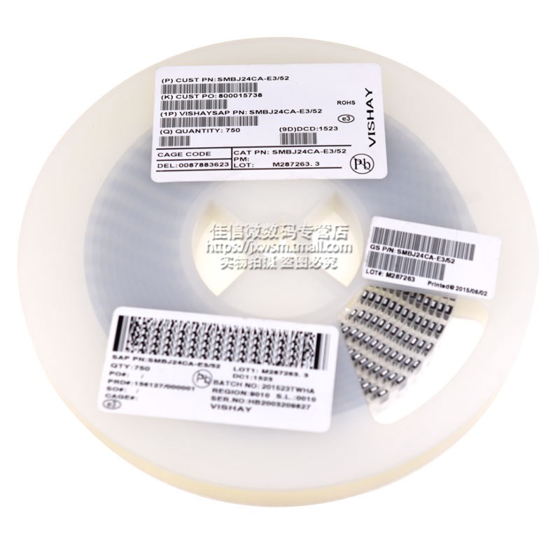 SMBJ24CA 双向24V 瞬变抑制二极管 贴片TVS管 ( 印: BZ )