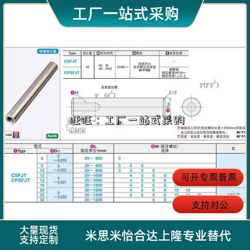 CSFJT CPSFJT SCJ22-D10-L102-M4-N4线性指向轴 一端内螺纹型E-