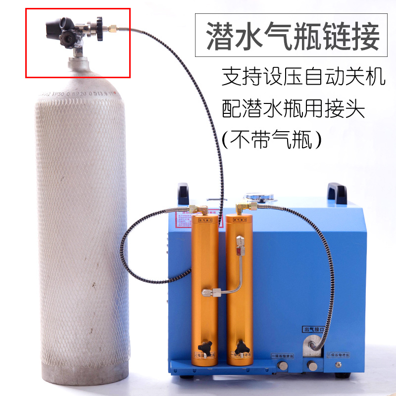 山猫双缸高压充气泵潜水水冷高压气泵30mpa电动高压打气机泵40mpa