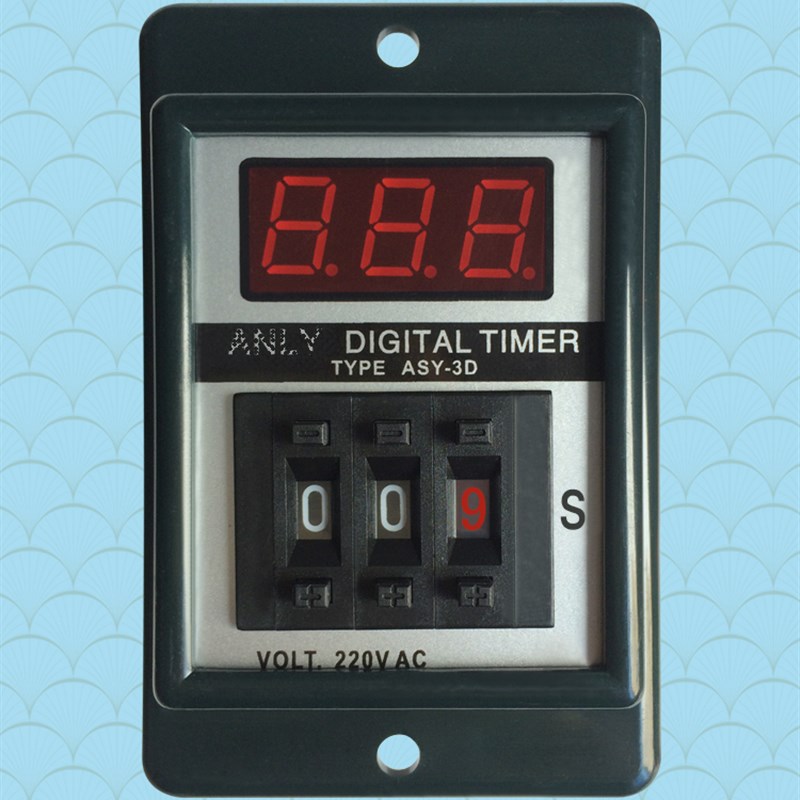 ASY-b3DA2D数字时间继电器99.9S延时999M定时器AC220V计时24V开关