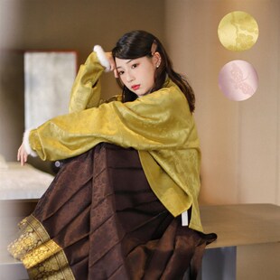 南山桂 王牌内搭!加绒汉服竖领衫秋冬保暖明制立领弓袋袖打底