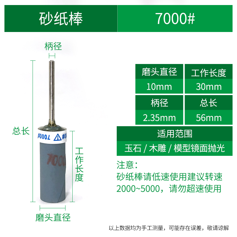 2.35柄砂纸打磨棒抛光棒砂布磨头玉石翡翠打磨头镜面抛光砂纸磨头