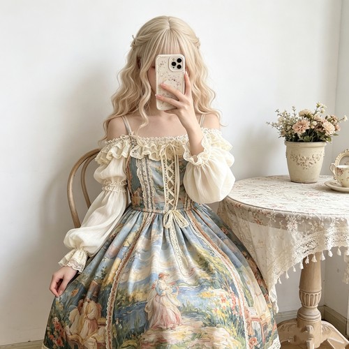 宫廷风优雅Lolita内搭cla系衬衫