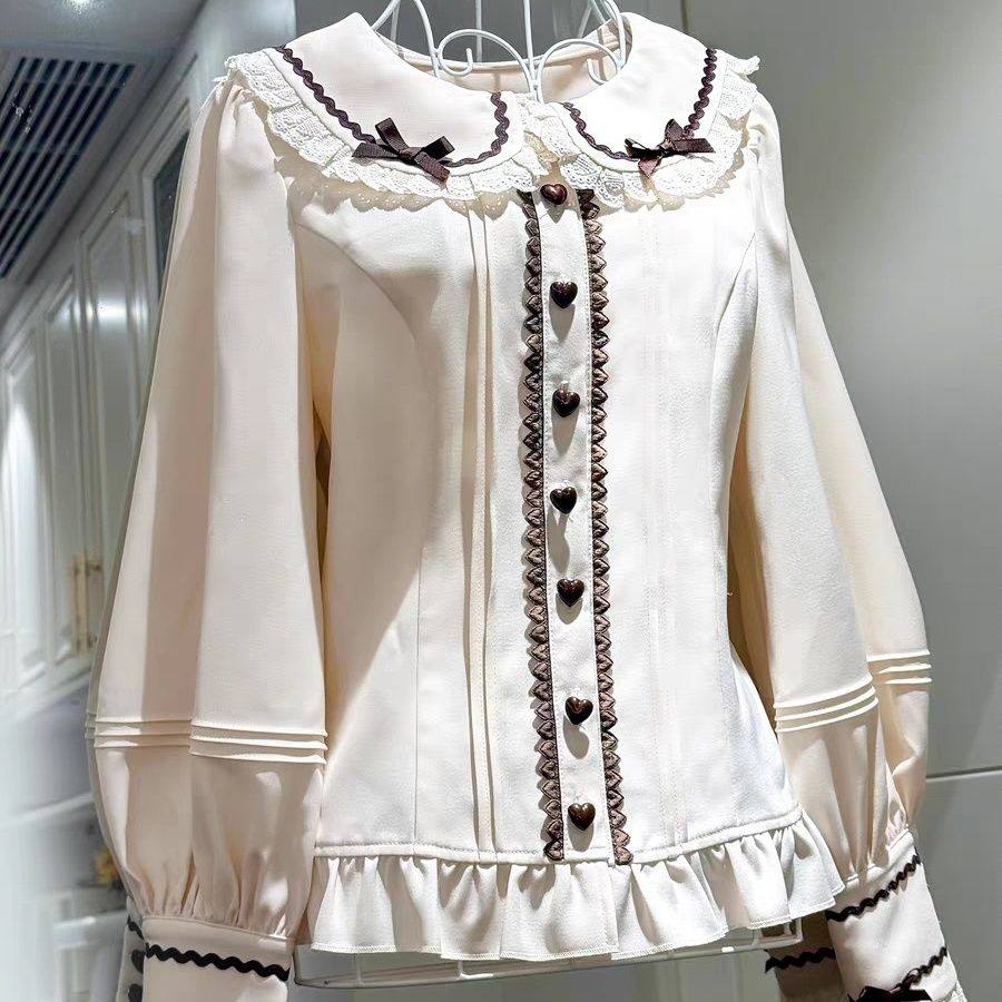 thumbnail for Lolita underwear blouse blouse long sleeve autumn and winter princess dress sweet and cute Lolita doll collar base