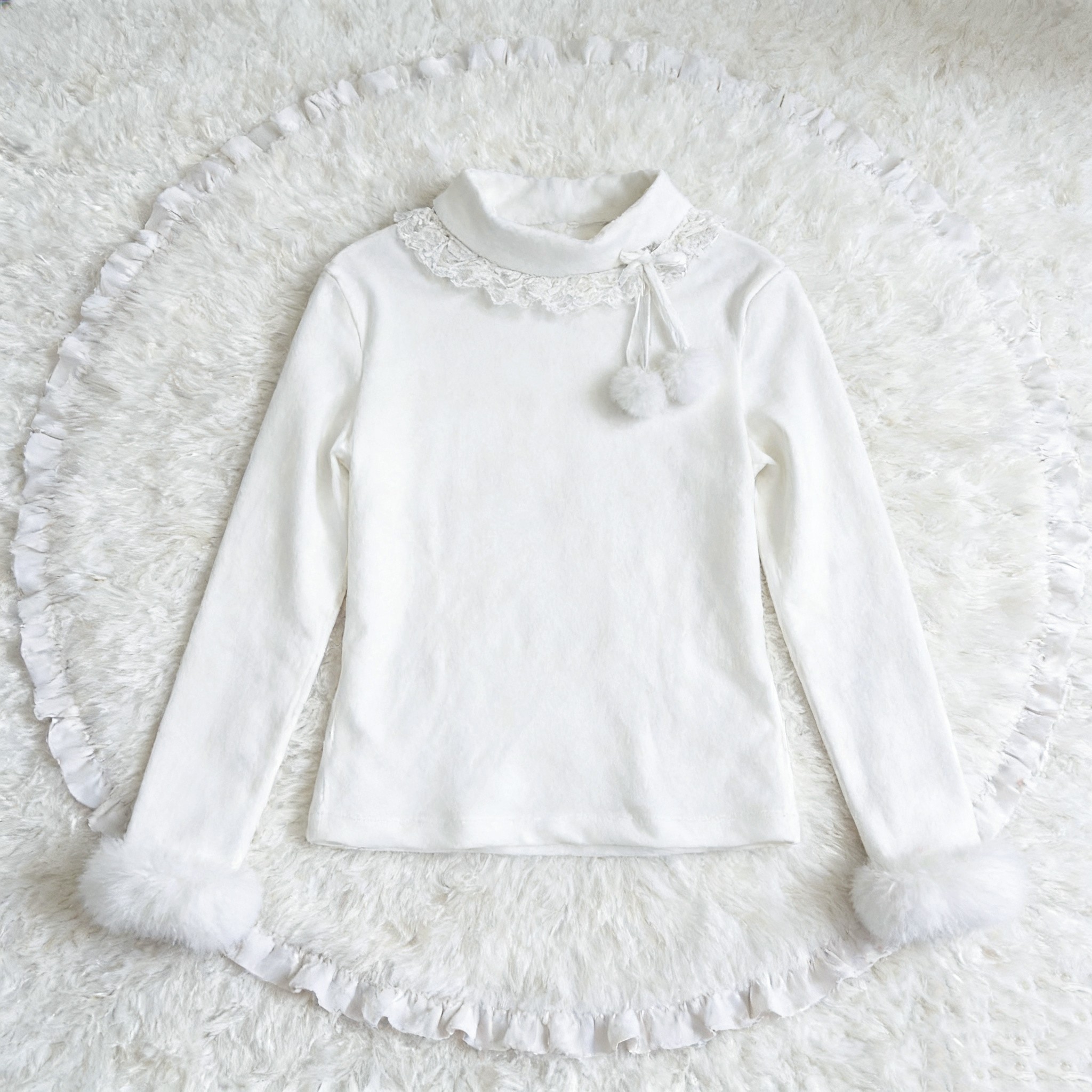 Lolita秋冬长袖内搭上衣花边可爱JSK洛丽塔打底衫jsk百搭衬衣白色,模玩/动漫/周边/娃圈三坑/桌游,lolita衬衫/内搭,淘宝优惠券,粉丝福利购,淘宝优惠卷