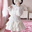 内搭上衣女秋冬可爱洛丽塔 洋装 lolita白色衬衫 日系软妹娃娃领长袖