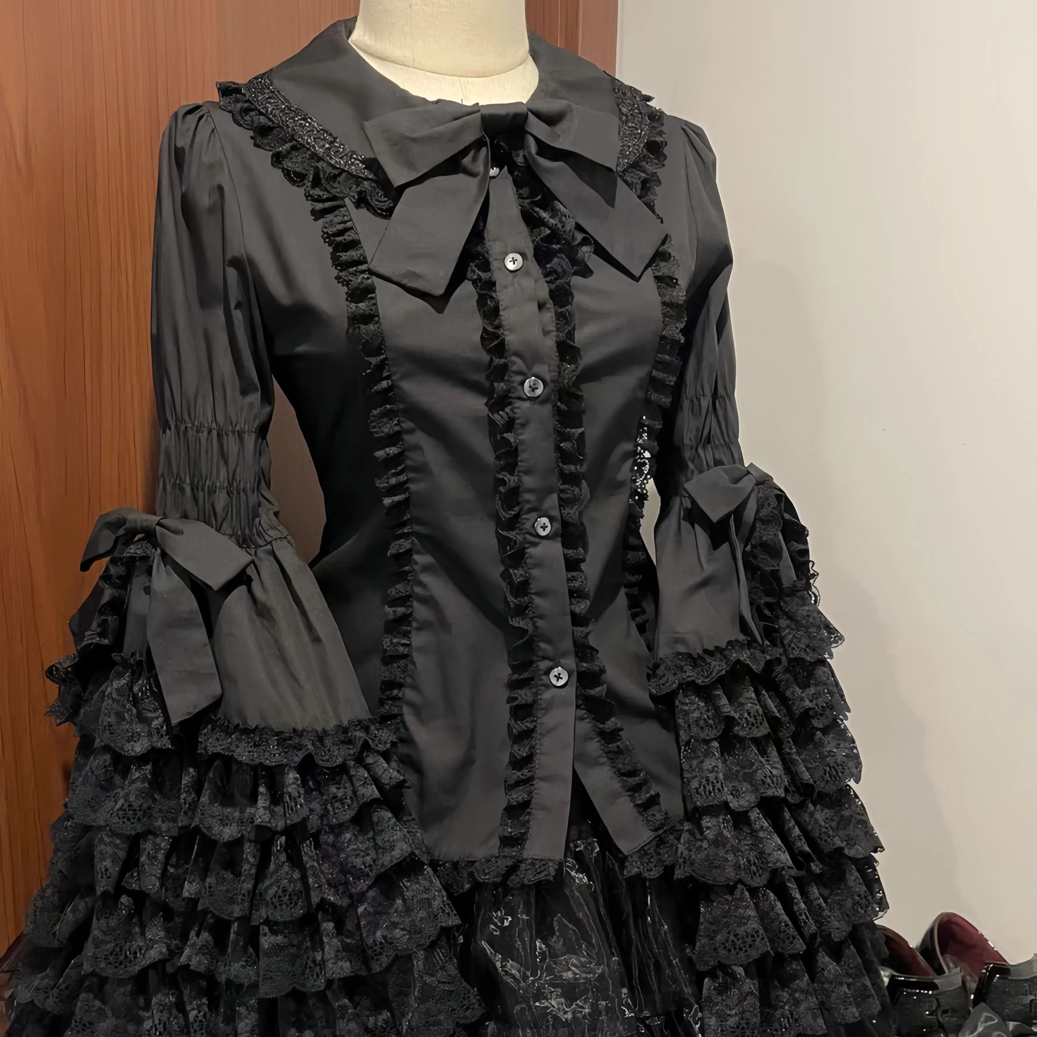 蕾丝doll感lolita姬袖衬衫内搭