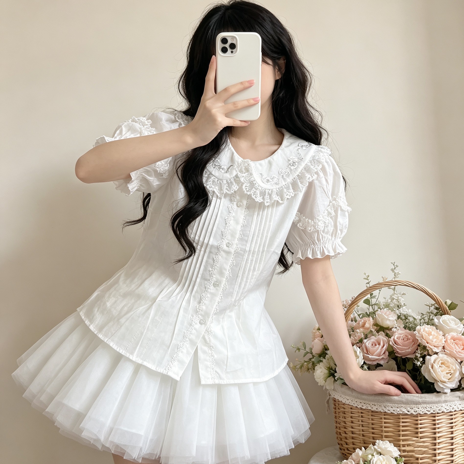 Lolita古早可爱内搭夏日风情衬衫图片