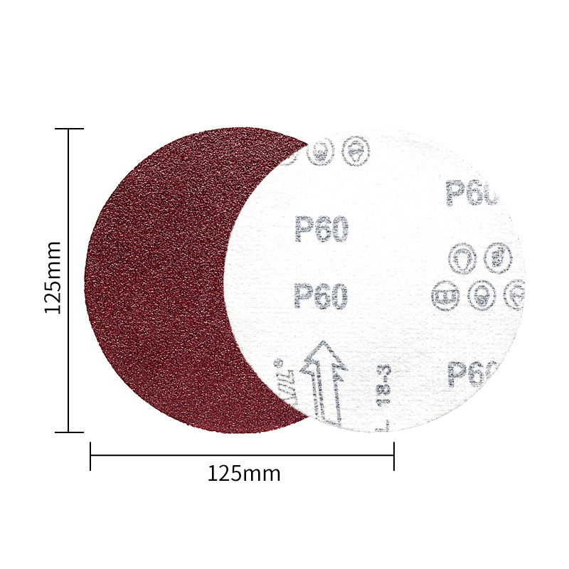 4寸5寸圆形植绒j自粘砂纸片抛光打磨角磨机沙纸拉绒片木工打磨片