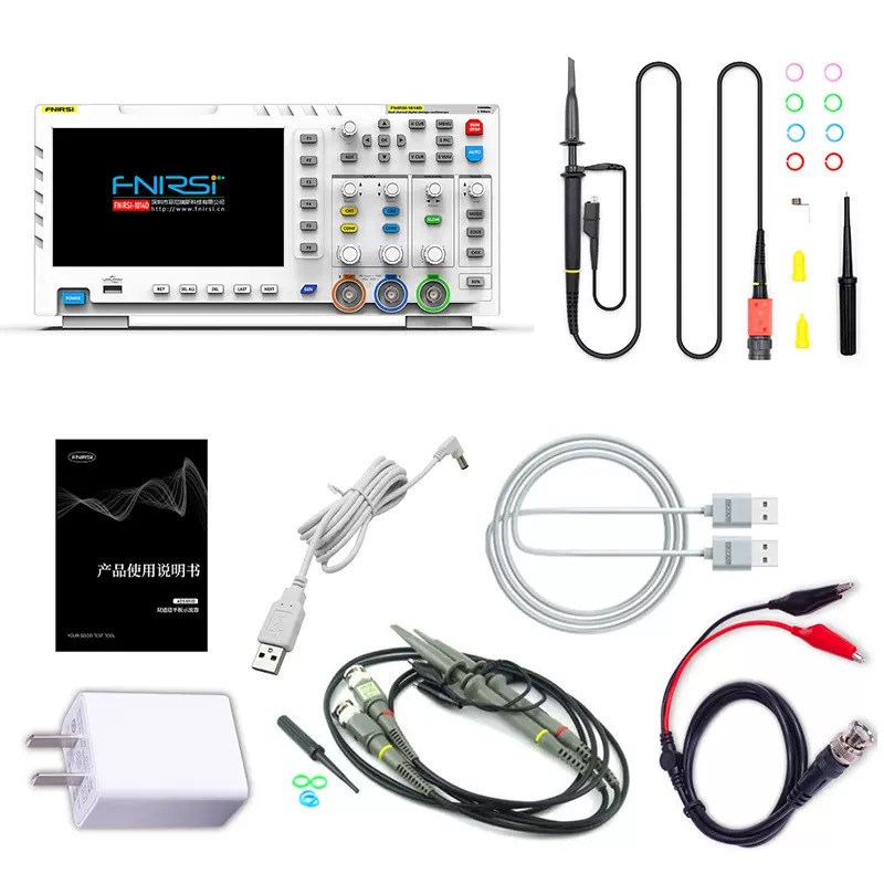 FNIRSI 双通道数字存储示波器100MHz信号发生器二合一1014D/1013D