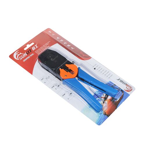 正品首工SK868E两用水晶头网线钳子原装压线钳网钳剥线钳6P8P套装