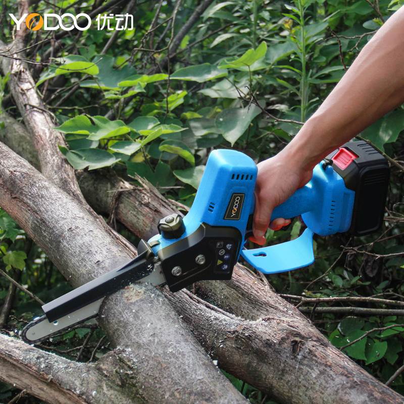 锂电无刷充电式电k链锯家用伐木油锯多功能手持小型链条锯户外电