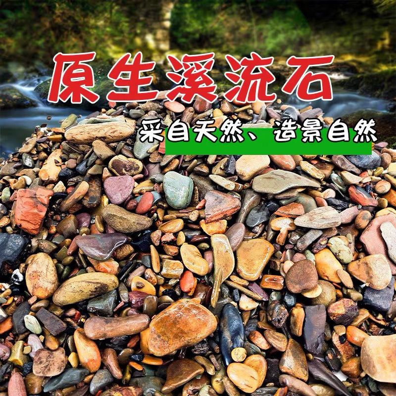 原生溪流石底沙鱼缸造景底砂纯天然装饰乌龟化妆砂雨林水族箱沙子