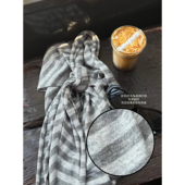 LIL 条纹针织披肩32%绵羊毛柔软松弛叠穿外搭斗篷披肩女春夏 CHER