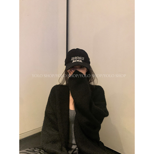 羊毛开衫 软糯宽松慵懒绑带设计感秋季 外套休闲百搭毛衣 CHER LIL