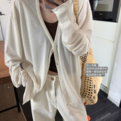 LIL 上衣女春夏 慵懒宽松显瘦防晒开衫 CHER 清冷松弛感80天丝开衫