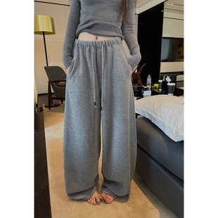 秋冬季 店主力推芝士奶盖桑蚕丝绵羊毛松弛淡然慵懒懒裤 CHER LIL