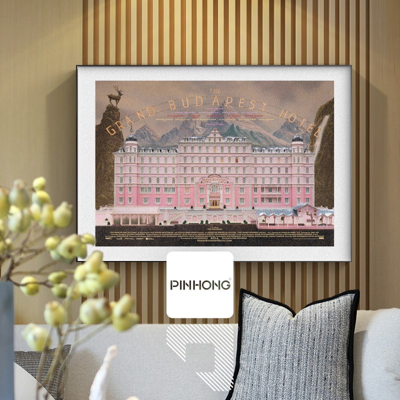 玄关装饰画定做布k达佩斯大饭店客厅壁画儿童房卧室挂画定制晶瓷图片
