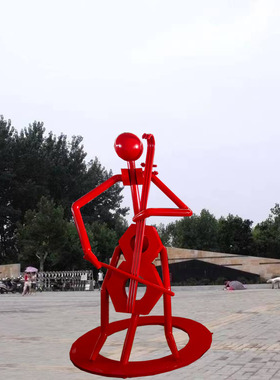 铁艺工业风公园人物摆件落地创意纯手工装饰庭院来图定制工艺品