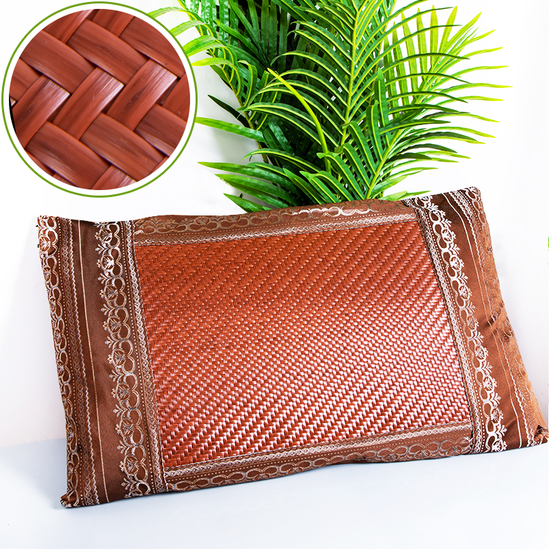 夏季麻将席枕套碳j化竹凉席枕套枕头垫竹枕套单人枕垫竹凉枕巾头