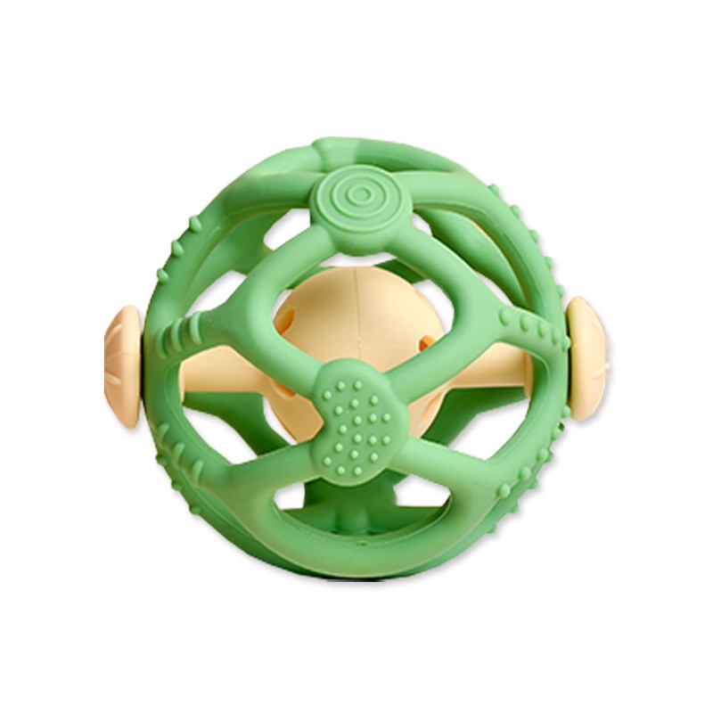 曼哈顿球0-3婴l幼儿可水煮安抚啃咬硅胶软球手抓球咬咬乐牙胶玩具