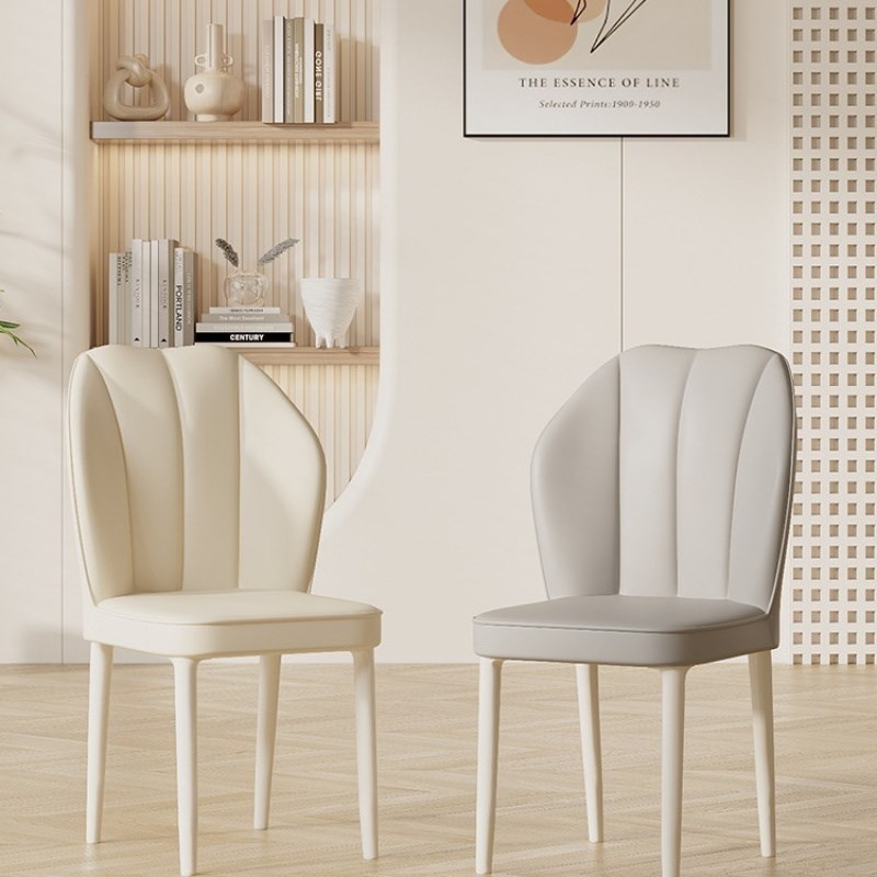 奶油风餐椅简约现代餐桌椅餐厅软包椅子靠背家用咖啡休闲酒店凳子