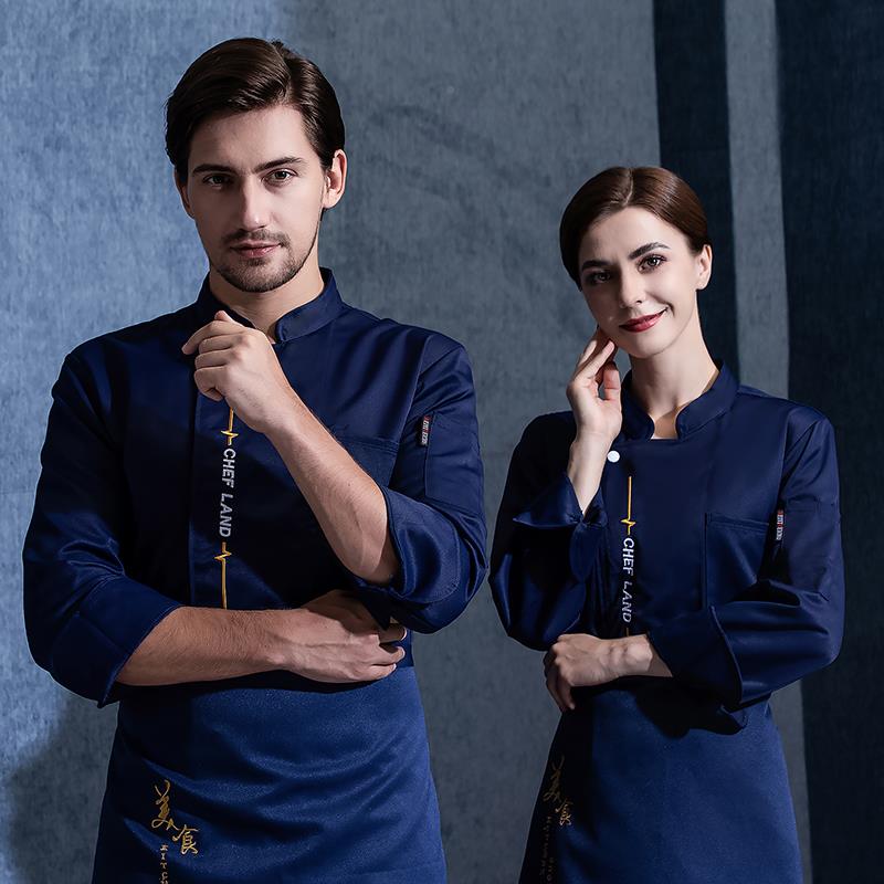 厨ALB师男工作冬季女高级餐饮用酒店西餐食堂饭店专长袖服厨师服