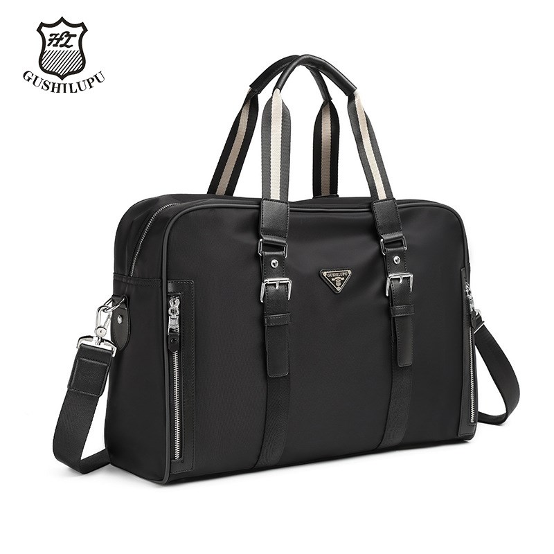 男士大容量公文包商务出差v笔记本电脑包单肩斜挎包手提包旅行跨