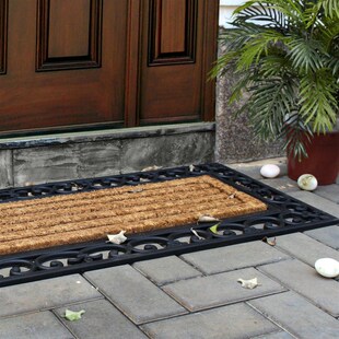 室外加厚防滑长条地垫门垫门厅脚垫欧式入户门T大门口地垫橡胶垫