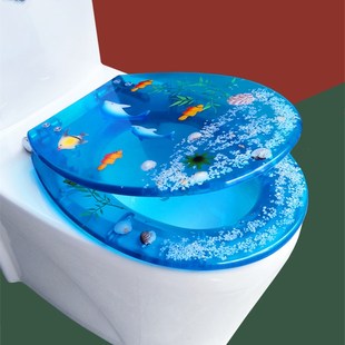UVO型家用通用老式 树脂马桶盖 抽E水马桶圈加厚坐便器盖厕所板配