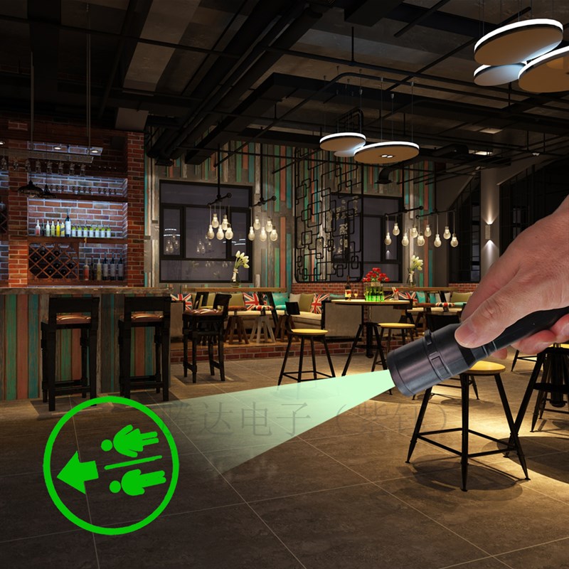 室内户外手持便h携家用商用充电投影电筒广告投影灯logo带字射灯