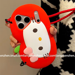 ins风苹果HelloKitty猫可手提适用苹果17promax手机壳iphone16pro女款15新款13可爱14卡通少女心网红小众个性