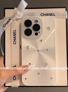 白色极光月亮星星镜头膜适用苹果16promax手机壳iphone17女款15pro新款13高级14创意高级感12软边硬壳p防摔11