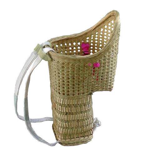 新品包邮背篼手工竹编背篓背兜儿童背椅娃娃背袋婴儿座椅