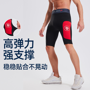 专业跑步五分压缩裤男女款健身中裤马拉松速干透气高弹紧身短裤