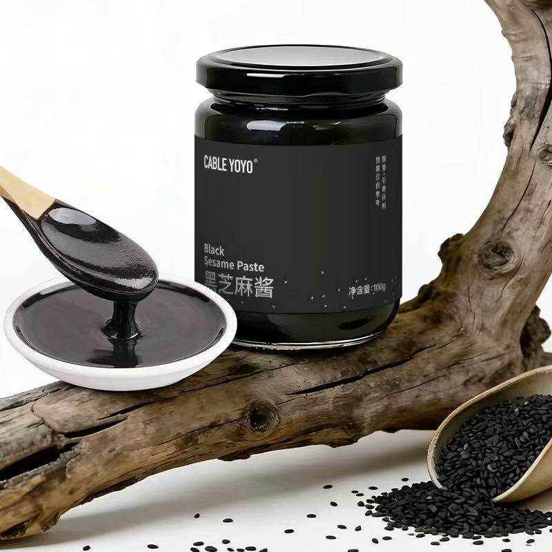 CABLE YOYO黑芝麻酱100g罐装营养补充剂冲剂非遗石磨工艺早餐面包