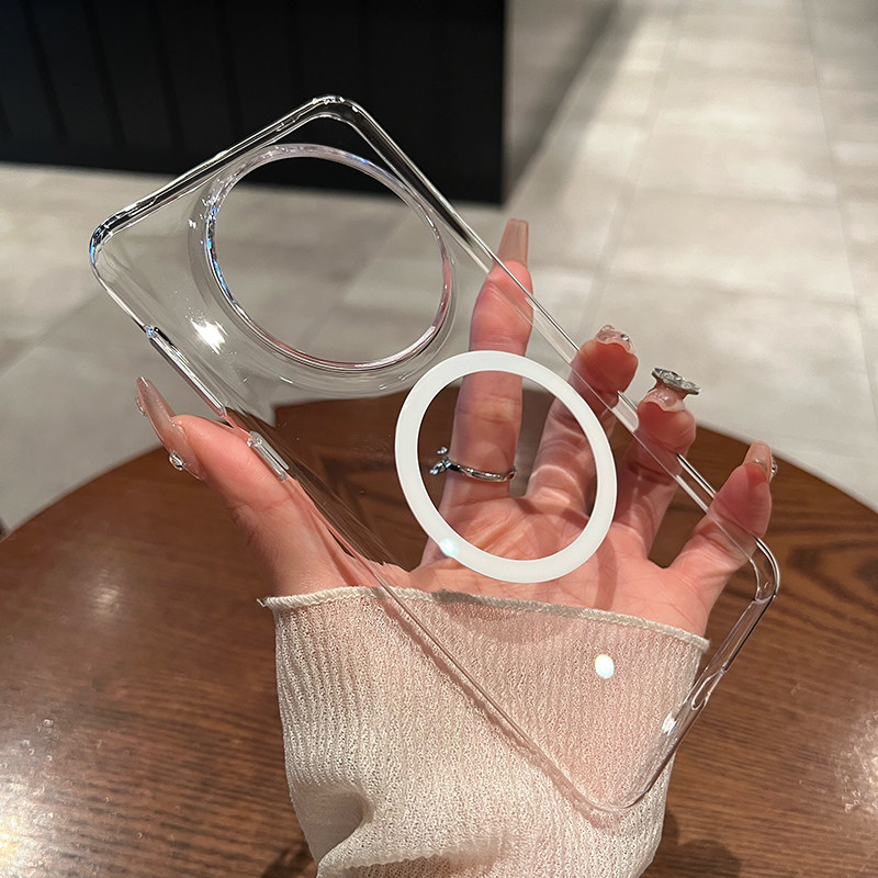 【磁吸无线充电】透明不发黄硬壳适用华为Mate60pro手机壳mate60新款mate60pro+超薄全包原机美感男女保护套